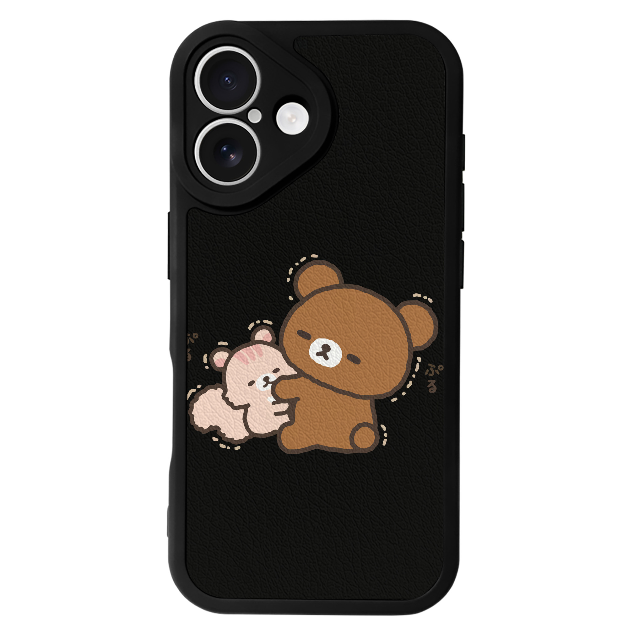 （画像用） リラックマ リラックマ キイロイトリ Rilakkuma Korilakkuma Kiiroitori 【iPhone 16シリーズ対応】シリコンスマホケース（レザー調） 材質：シリコン